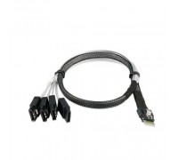 Supermicro CBL-SAST-1275A-100 Интерфейсный кабель/ Slimline x8 (STR) to 4x SATA, P1 75cm, P2 75cm, P3 90cm (for SYS-510P/SYS-510T/SYS-520P)