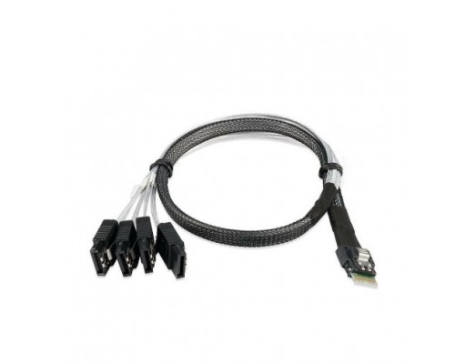 Supermicro CBL-SAST-1275A-100 Интерфейсный кабель/ Slimline x8 (STR) to 4x SATA, P1 75cm, P2 75cm, P3 90cm (for SYS-510P/SYS-510T/SYS-520P)