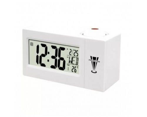 Perfeo Часы-будильник Briton, белый, (PF-F3605) время, температура, дата PF_C3745