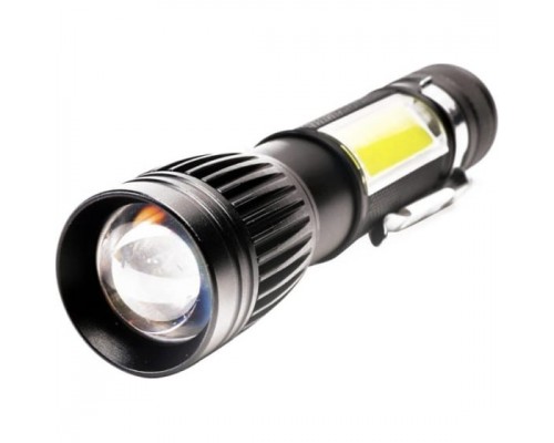 Ultraflash LED5333 (фонарь акк 4В, черн., LED+COB, 3 Вт, фокус, 4 реж, USB, бокс са)