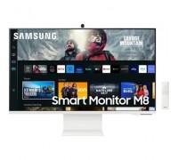 LCD Samsung 31.5 S32CM801UI M8 белый VA 3840x2160 60Hz 4ms 3000:1 178/178 HDMI USB USB-C MM Webcam BT5.2 VESA LS32CM801UIXCI