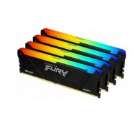 Память оперативная/ Kingston 128GB 3200MT/s DDR4 CL16 DIMM (Kit of 4) FURY Beast RGB