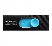 A-DATA Flash Drive 32GB UV220 USB2.0, черный и синий AUV220-32G-RBKBLl