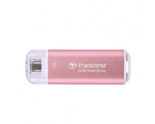 Флеш-накопитель/ Transcend External SSD ESD300C 512GB, Type C, 10Gbps (3.2 Gen2), R/W 1050/950MB/s, 60.1x20x7.8 mm, 9g, Pink