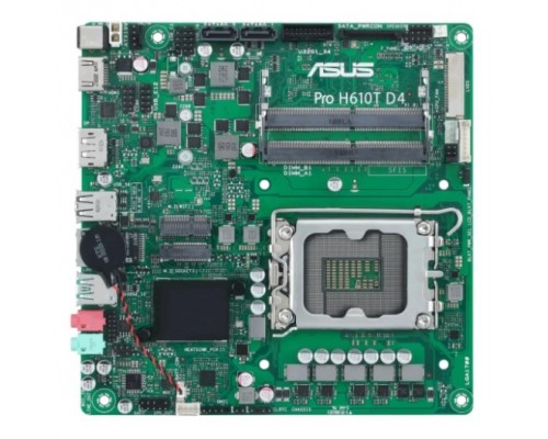 mini-ITX ASUS PRO H610T D4-CSM (LGA1700, H610, 2*DDR4 (3200), 2*SATA 6G, M.2, Glan, HDMI, DP, 2*USB 3.2, 2*USB 2.0)