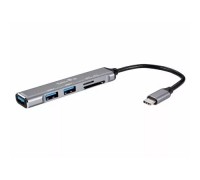 Telecom TA309C TypeC--&gt;USB3.0+2 USB2.0+SD(2.0)+TF(2.0), Aluminum Shell, 0.15м