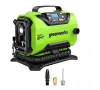Greenworks ACG301 Компрессор автомобильный аккумуляторный, 24V / 12V (от сети автомобиля), без АКБ и ЗУ 3400807