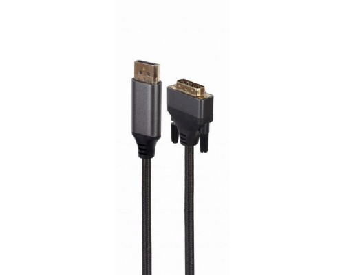 Кабель DisplayPort Cablexpert, (20M)-DVI(25M) 4K, экранированный, 1.8 м, черный (CC-DPM-DVIM-4K-6)