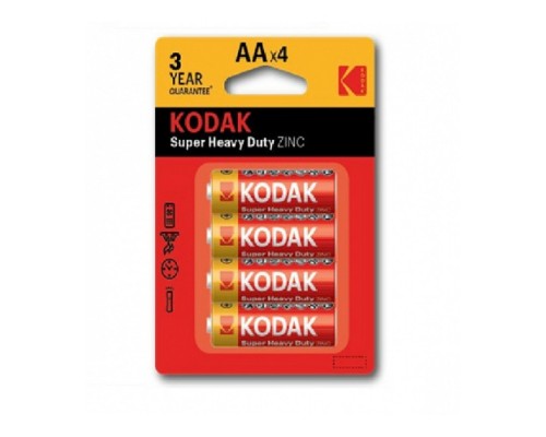 Kodak R6-4Bl Super Heavy Duty Zinc KAAhz-4 (80/400/26400) (4 шт. в уп-ке)