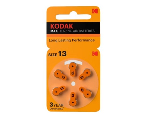 Kodak ZA13-6Bl KZA13-6 Max Hearing Aid (60/300/45000) (6 шт. в уп-ке)