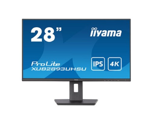 LCD IIYAMA 28 XUB2893UHSU-B5 IPS 3840x2160 60hz 3ms 178/178 300cd 1000:1 10bit(8bit+FRC) HDMI2.0 DisplayPort1.2 2xUSB2.0 2xUDB3.0 2x2W Pivot VESA