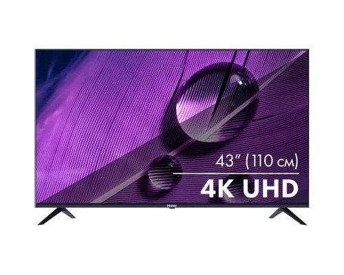 43 Телевизор HAIER Smart TV S1, 4K Ultra HD, черный, СМАРТ ТВ, Android DH1VYAD00RU