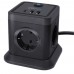 RITMIX RM-242C Black Сетевой фильтр с кнопкой питания 16 А, 4 розетки, Type-C + 2 х USB, 2 м 80003361