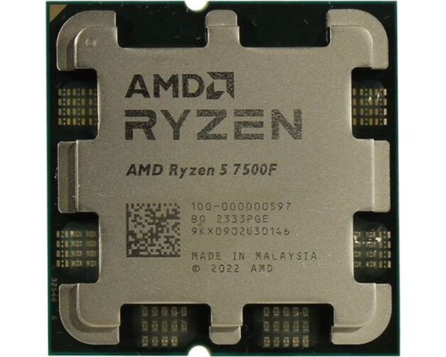 CPU AMD Ryzen 5 7500F OEM (100-000000597) Base 3,70GHz, Turbo 5,00GHz, without graphics, L3 32Mb, TDP 65W, AM5
