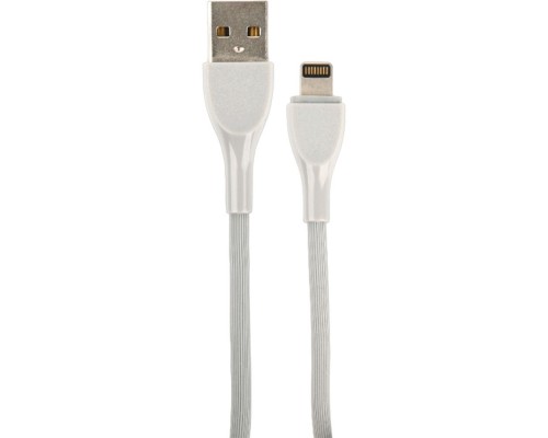PERFEO Кабель USB A вилка - Lightning вилка, 2.4A, серый, силикон, длина 1 м., ULTRA SOFT (I4332)