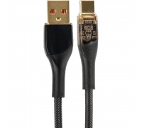 PERFEO Кабель USB A вилка - USB Type-C вилка, 20W, нейлон, черный, длина 1 м., PREMIUM (U4710)