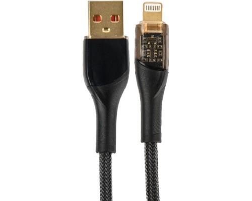 PERFEO Кабель USB А вилка - Lightning вилка, 20W, нейлон, черный, длина 1 м., PREMIUM (I4331)