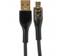 PERFEO Кабель USB А вилка - Micro USB вилка, 20W, нейлон, черный, длина 1 м., PREMIUM (U4020)