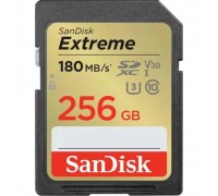 SecureDigital 256GB SanDisk Extreme UHS-I Class 3 (U3) V30 180/90 MB/s &lt;SDSDXVV-256G-GNCIN&gt;