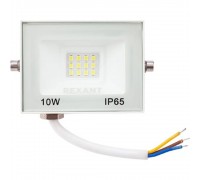 Rexant 605-023 Прожектор светодиодный СДО 10Вт 800Лм 5000K нейтральный свет, белый корпус