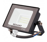 Rexant 605-029 Прожектор светодиодный СДО 20Вт 1600Лм 4000K нейтральный свет, черный корпус