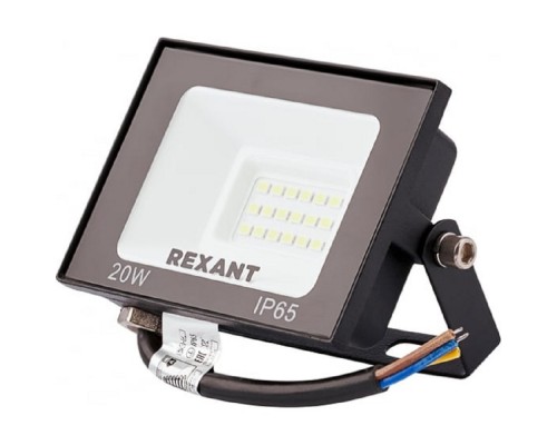 Rexant 605-029 Прожектор светодиодный СДО 20Вт 1600Лм 4000K нейтральный свет, черный корпус