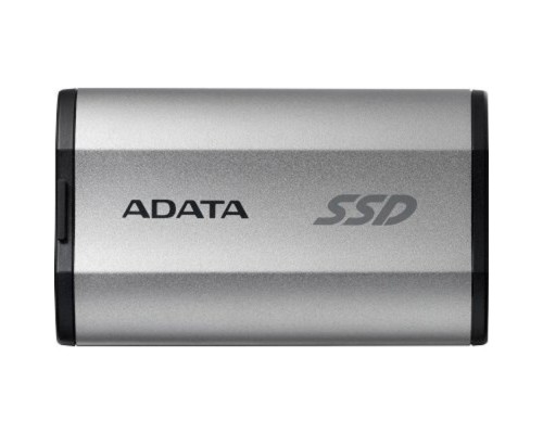 Твердотельный накопитель/ ADATA External SSD SD810, 1000GB, Type-C, USB 3.2 Gen2х2, up to R/W 2000/2000 MB/s, 72.7x44x12.2mm, Silver (5 лет)