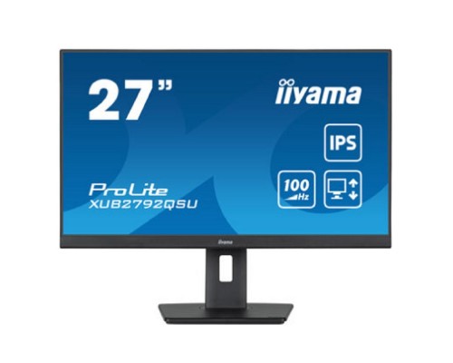 LCD IIYAMA 27 XUB2792QSU-B6 IPS 2560x1440 100hz 0.4ms HDMI DisplayPort USB M/M HAS Pivot