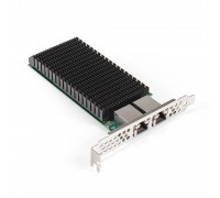 Exegate EX296226RUS Сетевой адаптер ExeGate EXE-X540-T2 (PCI-E x8 v3.0, порты 2xRJ45 (медные), 10Gb/s (10/5/2.5/1Gb/s, 100Mb/s), Server NIC Intel Chipset X540