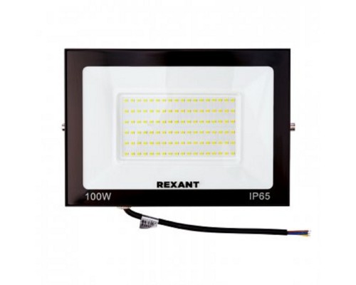 Rexant 605-034 Прожектор светодиодный СДО 100Вт 8000Лм 4000K нейтральный свет, черный корпус