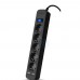 SVEN Фильтр SF-05LU 3.0 м (5 евро розеток,2*USB(2.4А)) черный, цветная коробка SV-018849