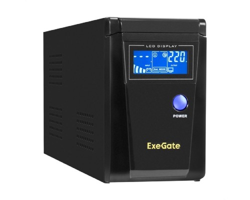 Exegate EX295980RUS (инвертор, синус, для котла) ExeGate SineTower SN-600.LCD.AVR.2SH &lt;600VA/360W, чистая синусоида, LCD дисплей, AVR, 2*Schuko, линейно-интерактивный, Black&gt;