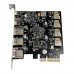 ORIENT AM-U3142PE-3A2C, PCI-Ex4 v3.0, USB 3.2 Gen2, скорость до 10 Гбит/с, 5-port ext (3xType-A + 2xType-C), ASM3142+VL820-Q8 chipset, Self powered (31351)