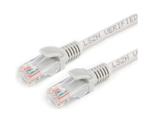 Cablexpert Патч-корд LSZH медный UTP кат.5e, 0.5м, литой, многожильный (серый) PP30-0.5M
