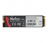 SSD 1Tb, M.2 2280, Netac NV7000-t, NVMe, PCIe 4x4, 7300R/6600W, heat sink, NT01NV7000t-1T0-E4X