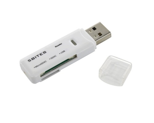 5bites Устройство ч/з карт памяти RE3-200WH USB3.0 / SD / TF / USB PLUG / WHITE