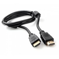 Кабель HDMI Cablexpert CCF2-HDMI4-1M, 19M/19M, v2.0, медь, позол.разъемы, экран, 2 фер.кольца, 1м, черный пакет