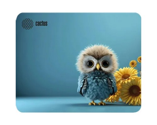 Коврик для мыши Cactus Owl blue 220x180x2мм (CS-MP-P07XS)
