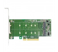 Lr-Link LRNV95N8 PCIe x8 to 2-Port M.2 NVMe Adapter, Supports 2*M.2 NVMe SSD for 2230, 2242, 2260,2280 and 22110mm