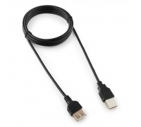 Кабель-удлинитель USB2.0 Cablexpert CC-USB2-AMAF-6B-N, AM/AF, медь, серия Pro, 1.8м, черн, пакет