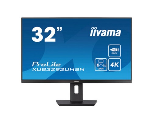 LCD IIYAMA 31.5 XUB3293UHSN-B5 IPS 3840x2160 60Hz 4ms 350cd HDMI DisplayPort USB USB-C 2x3W HAS