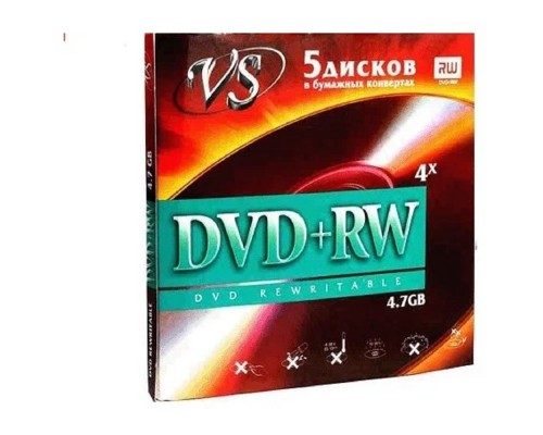VS DVD+RW 4,7 GB 4x конверт/5 (620588)