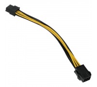 Кабель-удлинитель питания PCIe Cablexpert PCIe 6pin(F) / PCIe 8pin(M), медь, 20см, пакет