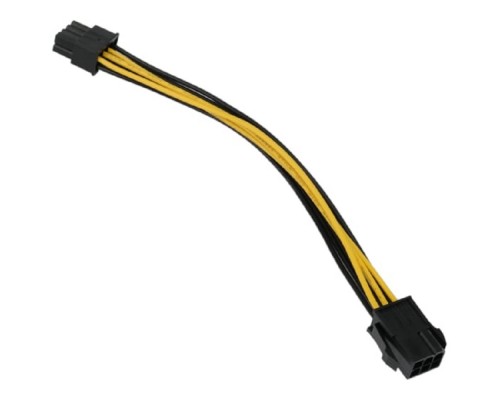 Кабель-удлинитель питания PCIe Cablexpert PCIe 6pin(F) / PCIe 8pin(M), медь, 20см, пакет