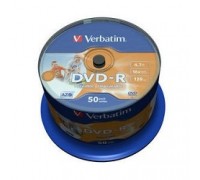 Verbatim и DVD-R 4.7Gb 16х, Wide Photo InkJet Printable, 50шт, Cake Box (43533/43649)