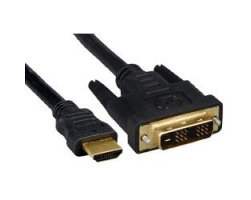 Кабель HDMI-DVI Gembird, 7.5м, 19M/19M, single link, черный, позол.разъемы,экран CC-HDMI-DVI-7.5MC