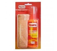 Набор чистящий BURO BU-S/MF, микрофибра 25 х 25 мм + спрей для экранов и оптики 100 мл, 1 шт. 817428