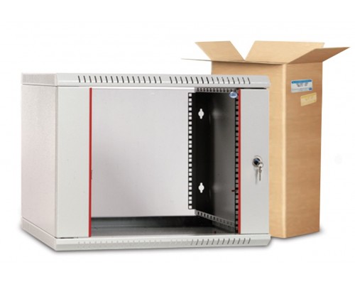 ЦМО Шкаф телекоммуникационный настенный разборный 9U (600х350) дверь стекло (ШРН-Э-9.350) (1 коробка)