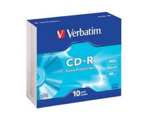 Verbatim и CD-R 700Mb 48-х/52-х (Slim case, 10шт.) 43415