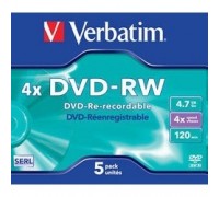 43285 и DVD-RW Verbatim 4-x, 4.7 Gb (Jewel Case, 5шт.)